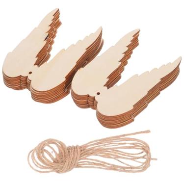 Imagem de DIYEAH 20 Asas de Anjo de Madeira Inacabadas - Recortes de Asas de Anjo de Madeira Com Furo para Artesanato, Pintura E Desenho Diy, Decorações para Festas de Natal, Aniversário E Feriados