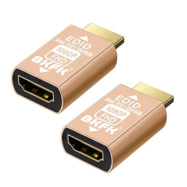 Imagem de BKFK Adaptador de emulador HDMI edid, emuladores, passagem confiável para extensor/receptor AV/Divisores de vídeo (1080P @ 60Hz-2 unidades)