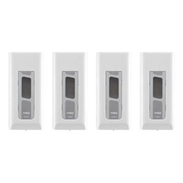 Imagem de Kit Conjunto 4 Dispenser para Sabonete Líquido ou Álcool Gel Sem Reservatório 800ml Branco