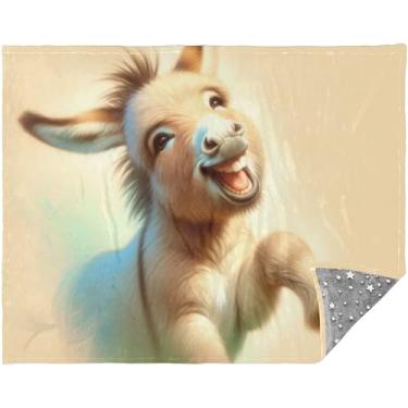 Imagem de Cobertor de sofá personalizado fofo animal bege cobertor de sofá super macio para homens e mulheres cinza 177,8 cm x 139,7 cm
