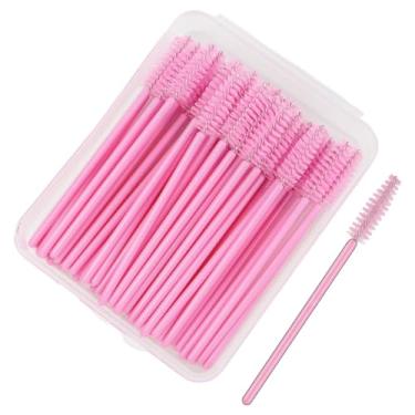 Imagem de Conjunto de mini pincéis de 50 peças para aplicação detalhada de sobrancelhas e cílios