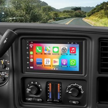 Imagem de Rádio automotivo com tela sensível ao toque de 7 polegadas para Chevrolet Chevy Silverado Impala Tahoe GMC Sierra Yukon 2003-2006, com rádio FM/RDS, Bluetooth, câmera reserva