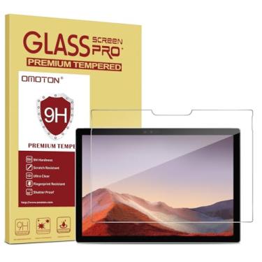 Imagem de new surface pro 2017 / surface pro 4 screen protector - omoton [high responsivity] [scratch resistant] [bubble free] [high definition] tempered glass screen protector