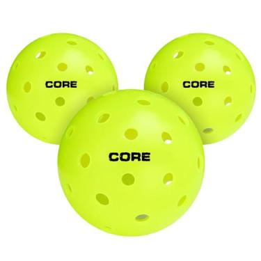 Imagem de CORE Pickleball: PRO-40 | Bolas de pickleball para uso externo - Durável, tamanho regulamentar - Aprovado pelo torneio USAPA e marca oficial - Copa do Mundo de Pickleball - 3 unidades