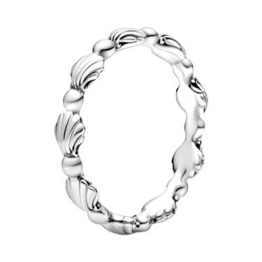 Imagem de Anel Feminino Em Prata Esterlina 925 Com Ouro Rosa E Pedra Em Forma De