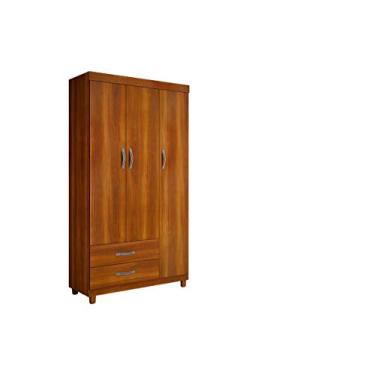 Imagem de Roupeiro Milao 3 Portas Sem Espelho Nogal Sallêto Móveis