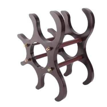 Imagem de GLOGLOW Rack para Garrafas Rack de Vinho Tinto de Madeira, Pinho Natural, Vinho Tinto, Capacidade para 6 Garrafas, 10,2 X 6,5 X 8,5 Polegadas, Armazenamento Horizontal Em Bar e Restaurante