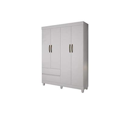 Imagem de Roupeiro Porto 4 Portas Sem Espelho Branco Sallêto Móveis