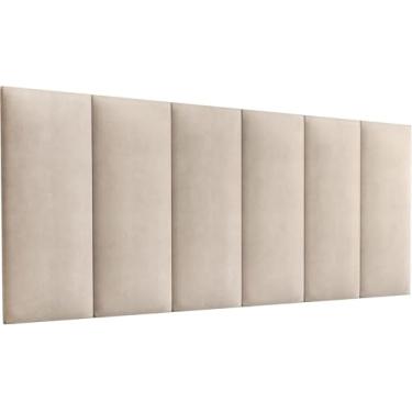 Imagem de Cabeceira Painel Imperial Estofada Suspensa Suede Casal 1,40m (Areia)