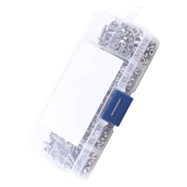 Imagem de Fafeicy Conjunto de Parafusos Sextavados de Cabeça de Botão de Aço Inoxidável M3, 180 Parafusos e 160 Porcas, Fixação Industrial para Equipamentos e Construção Naval