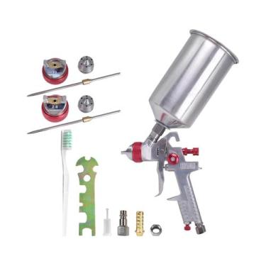 Imagem de Pistola De Pintura Profissional HVLP Vermelha 1000ML Kit De Pulverizad