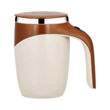 Imagem de Caneca Elétrica Portátil Recarregável De Aço Inoxidável Com Misturador