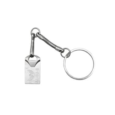 Imagem de Mini Pen Drive Chaveiro USB 8 GB, 2.0, Metálico, Compacto, Resistente, Portátil para Armazenar Fotos Áudios e Vídeos