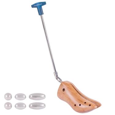 Imagem de FootFitter Maca de bota de caubói profissional premium – afrouxa e estica a largura para botas de caubói, Madeira de faia, Large: Men's 9-11,Women's 10-12