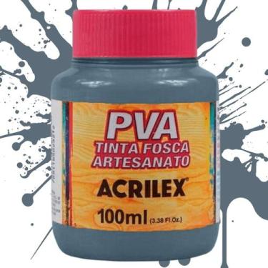 Imagem de Tinta PVA Fosca para Artesanato 100ml Acrilex - Cores Frias - 03210, C