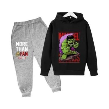 Imagem de Conjunto De Moletom Com Capuz Do Hulk Para Crianças, Suéter E Calças D