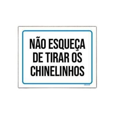 Imagem de Placa Sinalização ul Kit 10 - Tirar Chinelos 18x23cm - Sinalizo.Com