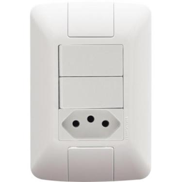 Imagem de Conjunto Embutir Modular Tomada 10A + 2 Interruptores - Tramontina