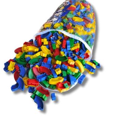 Imagem de Sacolão Criativo Blocos Monta Tudo 1000 Peças - Lig Lig Brinquedos