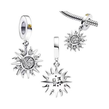 Imagem de Pingentes De Lua, Estrela E Sol Em Prata Para Pulseira 925 DIY Joias P
