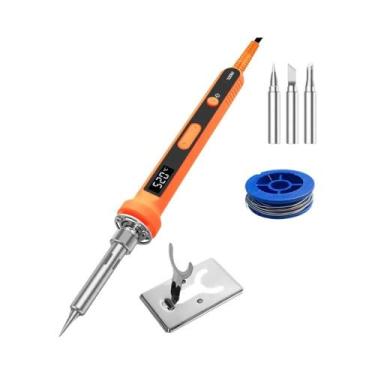 Imagem de Ferro De Solda Digital LCD Ajustável De Temperatura 100W 120W Conjunto
