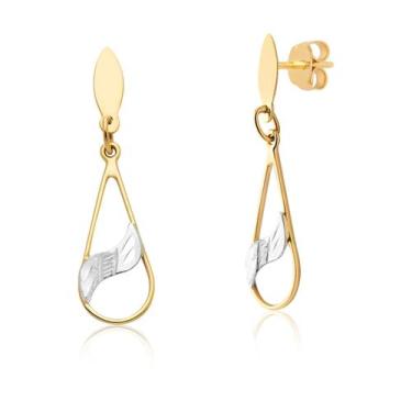 Imagem de Par De Brincos Delicados Gota Em Ouro 18k Ab42 - MAEHLER, Dourado