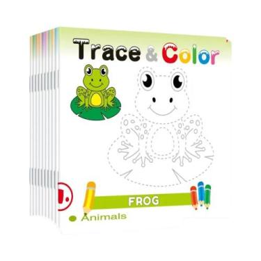 Imagem de Conjunto De Livros De Colorir E Rastreio De Caligrafia Infantil: 10 De