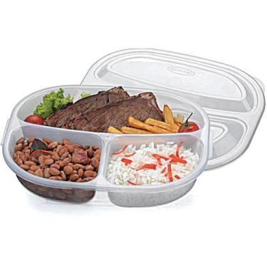 Imagem de Pote Plástico Monaco C/3 Divisorias 1L - Nitron