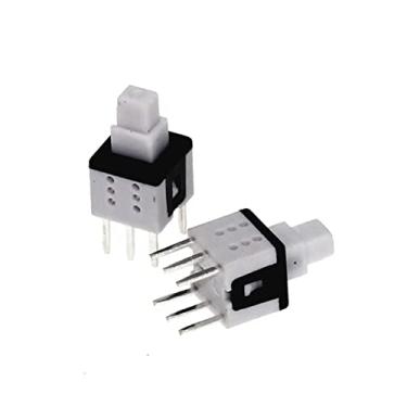 Imagem de Interruptor basculante 100 peças 5,8 * 5,8 mm kit de micro interruptor tátil de travamento automático 2 3 6 interruptores de botão de pino 5,8 x 5,8 cm (Cor: 18)