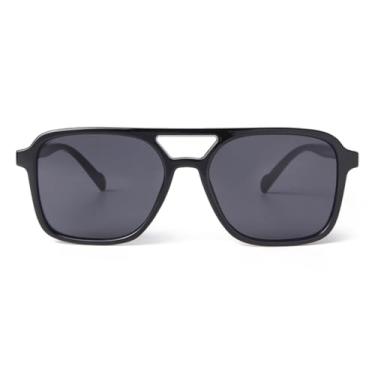 Imagem de Óculos de Sol Grandes e Modernos para Homens e Mulheres, com Lentes Marrons Vintage, Armação com Rebites e Proteção UV (5)