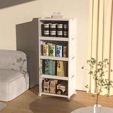 Imagem de Caixas de armazenamento de sapatos caixas de sapatos empilháveis transparentes, estojo organizador de armazenamento de tênis de plástico, recipientes grandes para sapatos, com roda Vientiane (Cor