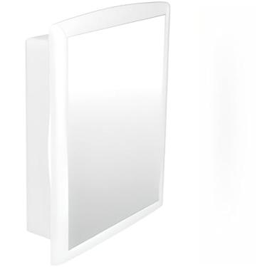 Imagem de Armário Grande de Banheiro com Espelheira – Gabinete Espaçoso de Sobrepor, Organização para Higiene, Cosméticos e Utensílios Doméstico Familiar (Branco)