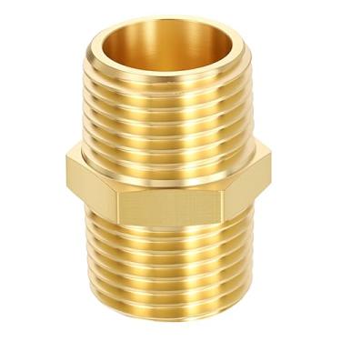 Imagem de Rebower 1 peça de adaptadores macho para macho, 1,27 cm macho g x 1,27 cm macho g acessórios de extensão de tubo sextavado adequados para industrial, transferência de fluidos, jardinagem doméstica