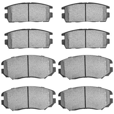 Imagem de JLEO Pastilhas de freio de cerâmica dianteiras e traseiras D1275 D1421 para Chevrolet Equinox 2010-2017, para GMC Terraine 2010-2017 (8 peças)