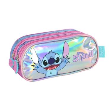 Imagem de Estojo Escolar Triplo Infantil Stitch EI42415SC Luxcel-Unissex