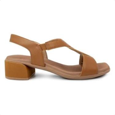 Imagem de Sandália Usaflex Feminino Bico Quadrado Couro AN27003-Feminino