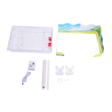 Imagem de Yosoo Caixa de Banho para Pássaros Com 26 Saídas de água de Fileira Dupla para Cinza Africano, Calopsita, Pombinhos, Chuveiro de Papagaio Alimentado por USB Com Filtro de Bomba, (Banheira da vida no