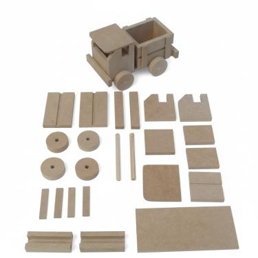 Imagem de Kit 10 Carrinhos para Montar 26 Peças por Unidade