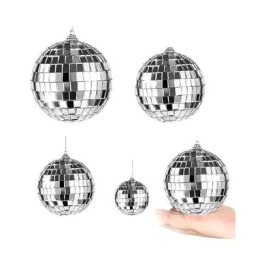 Imagem de Bola Espelhada Prateada 4D 20PCS Decoração Para Árvore De Natal Para F