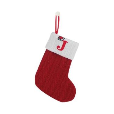 Imagem de Meias De Natal Com Alfabeto Para Decoração, Enfeites Para Árvore De Na