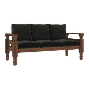 Imagem de Sofá 3 Lugares Madeira Maciça Liz Multimóveis CR7000 Grafite