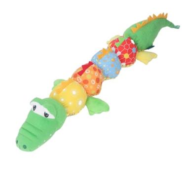 Imagem de ZJchao Brinquedo Musical de Pelúcia para Bebês, Brinquedo Interativo Macio para Dormir, Luzes de Chocalho para Meninos e Meninas Recém-nascidos, Material de Pelúcia (Crocodiliano)