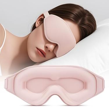 Imagem de Máscara de dormir para dormir de lado, aprofundamento 3D dos contornos da cavidade ocular com bloqueio de luz - Máscara de olho de tecido macio respirável confortável para homens e mulheres, alça