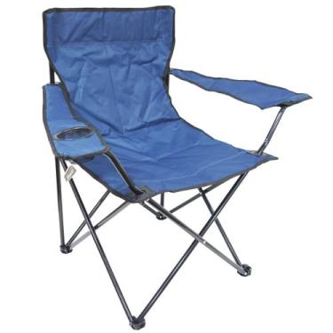 Imagem de Cadeira Banco Banqueta Pesca Camping Praia com Apoio de Braço e Porta 