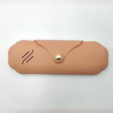 Imagem de Suporte de escova de maquiagem de silicone, bolsa de cosméticos para viagem, suporte macio e portátil para pincéis de rosto com fecho magnético antiqueda, estojo de pincéis de maquiagem para viagem