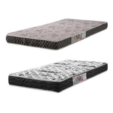 Imagem de Kit 2 Colchão Solteiro 88x188 Espuma D20 Branco