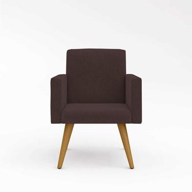 Imagem de Kit 08 Poltronas Nina Decorativa Para Recepção Balaqui Decor Cor:marrom