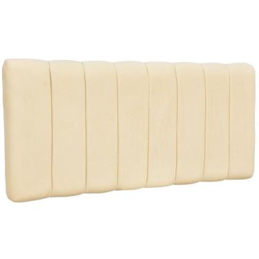 Imagem de Cabeceira Cama Box Painel Casal 140 Cm Dubai W01 Suede Bege