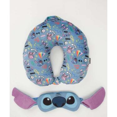 Imagem de Almofada Pescoço Estampa Stitch Disney-77134, UN, Azul