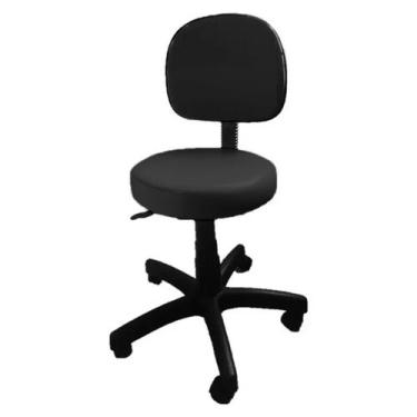 Imagem de Cadeira Mocho Giratoria Encosto Grande Ajuste Altura Várias - BEST PRO